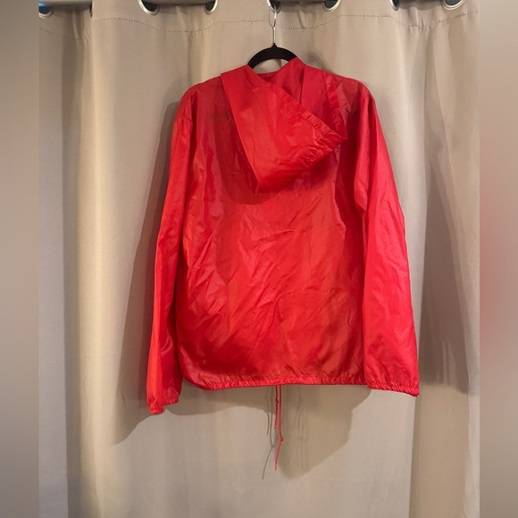 Red Windbreaker Jacket with attached bag - Picture 3 of 7